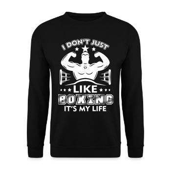 Boxing Is My Life - Unisex Sweatshirt - black - Front - Alina (178cm) & Michal (187cm)