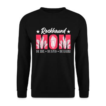 Rockhound Mom The Idol The Myth The Paleontologist - Unisex Sweatshirt - black - Front - Alina (178cm) & Michal (187cm)