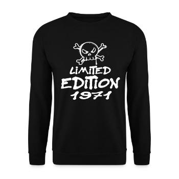 Edition Limitée 1971 Anniversaire Né 1971 - Sweat-shirt Unisexe - noir - Devant - Alina (178cm) & Michal (187cm)