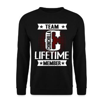 Team Chinchilla Lifetime Member - Unisex Sweatshirt - black - Front - Alina (178cm) & Michal (187cm)