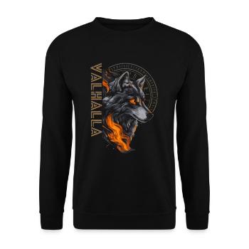 Vegvisir Boussole Wolf Runes Valhalla Viking - Sweat-shirt Unisexe - noir - Devant - Alina (178cm) & Michal (187cm)
