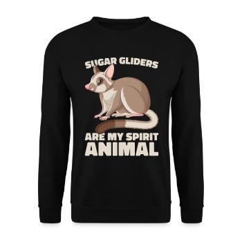 Flying Squirrel Suger Glider Short-headed Glider - Unisex Sweatshirt - black - Front - Alina (178cm) & Michal (187cm)