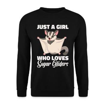 Flying Squirrel Suger Glider Short-headed Glider - Unisex Sweatshirt - black - Front - Alina (178cm) & Michal (187cm)