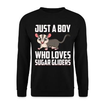 Flying Squirrel Suger Glider Short-headed Glider - Unisex Sweatshirt - black - Front - Alina (178cm) & Michal (187cm)