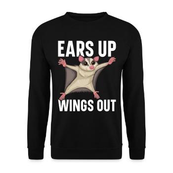 Flying Squirrel Suger Glider Short-headed Glider - Unisex Sweatshirt - black - Front - Alina (178cm) & Michal (187cm)
