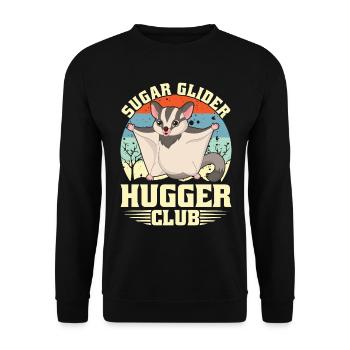 Flying Squirrel Suger Glider Short-headed Glider - Unisex Sweatshirt - black - Front - Alina (178cm) & Michal (187cm)