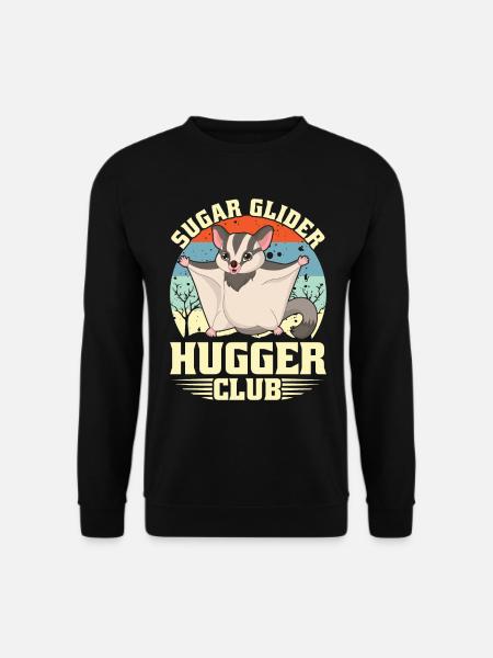 Flughörnchen Suger Glider Kurzkopfgleitbeutler - Unisex Pullover - Schwarz