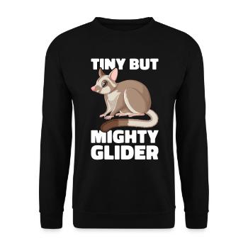 Flying Squirrel Suger Glider Short-headed Glider - Unisex Sweatshirt - black - Front - Alina (178cm) & Michal (187cm)