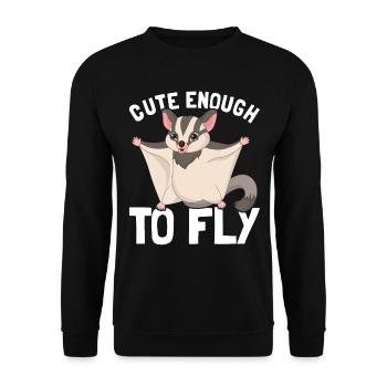 Flying Squirrel Suger Glider Short-headed Glider - Unisex Sweatshirt - black - Front - Alina (178cm) & Michal (187cm)