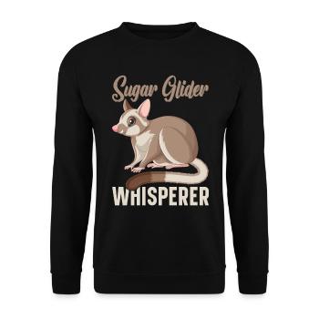 Flying Squirrel Suger Glider Short-headed Glider - Unisex Sweatshirt - black - Front - Alina (178cm) & Michal (187cm)
