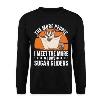 Flying Squirrel Suger Glider Short-headed Glider - Unisex Sweatshirt - black - Front - Alina (178cm) & Michal (187cm)