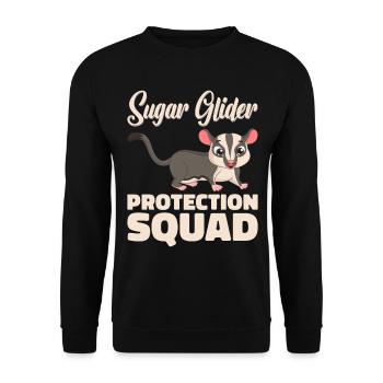 Flying Squirrel Suger Glider Short-headed Glider - Unisex Sweatshirt - black - Front - Alina (178cm) & Michal (187cm)