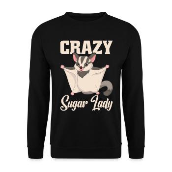 Flying Squirrel Suger Glider Short-headed Glider - Unisex Sweatshirt - black - Front - Alina (178cm) & Michal (187cm)