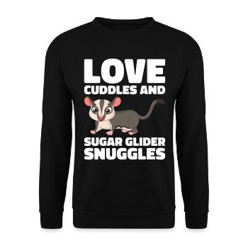 Flying Squirrel Suger Glider Short-headed Glider - Unisex Sweatshirt - black - Front - Alina (178cm) & Michal (187cm)
