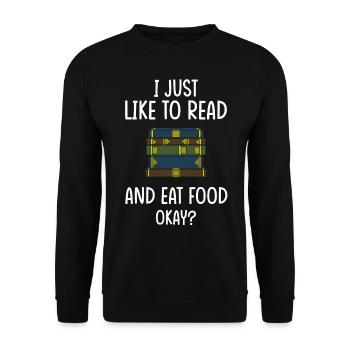 Livre Livres Bibliothèque Lecture Littérature Lire Livres - Sweat-shirt Unisexe - noir - Devant - Alina (178cm) & Michal (187cm)