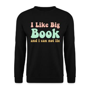 Livre Livres Bibliothèque Lecture Littérature Lire Livres - Sweat-shirt Unisexe - noir - Devant - Alina (178cm) & Michal (187cm)