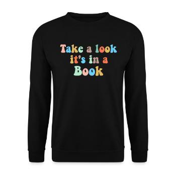 Livre Livres Bibliothèque Lecture Littérature Lire Livres - Sweat-shirt Unisexe - noir - Devant - Alina (178cm) & Michal (187cm)