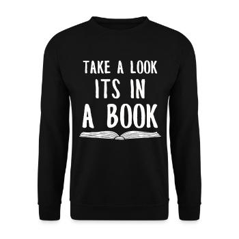 Book Books Library Reading Literature Read Books - Unisex Sweatshirt - black - Front - Alina (178cm) & Michal (187cm)