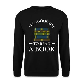 Livre Livres Bibliothèque Lecture Littérature Lire Livres - Sweat-shirt Unisexe - noir - Devant - Alina (178cm) & Michal (187cm)
