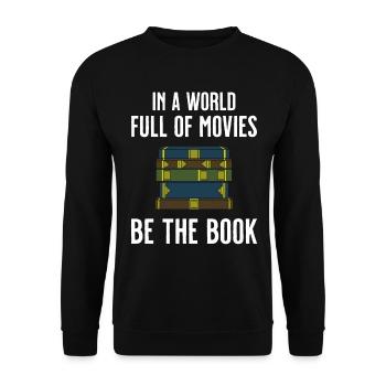 Book Books Library Reading Literature Read Books - Unisex Sweatshirt - black - Front - Alina (178cm) & Michal (187cm)