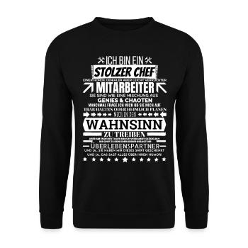Proud Funny Coworker Gift Tee Shirt - Unisex Sweatshirt - black - Front - Alina (178cm) & Michal (187cm)
