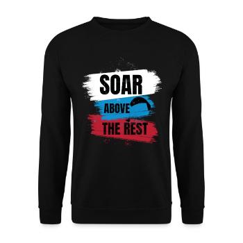 Soar Above the Rest – Paragliding Design - Unisex Sweatshirt - black - Front - Alina (178cm) & Michal (187cm)
