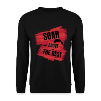 Soar Above the Rest – Paragliding Design - Unisex Sweatshirt - black - Front - Alina (178cm) & Michal (187cm)