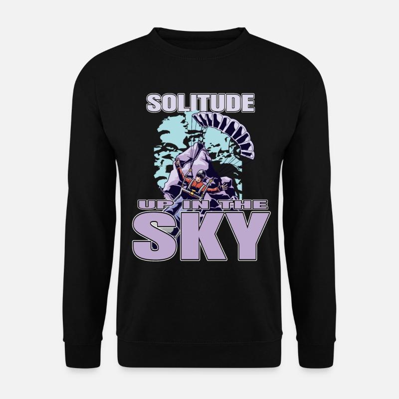 Solitude dans le ciel – Parapente - Sweat-shirt Unisexe - noir