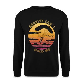 Gravity Can’t Hold Me – Conception du parapente - Sweat-shirt Unisexe - noir - Devant - Alina (178cm) & Michal (187cm)