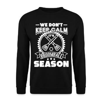 It's Broomball Season - Unisex Sweatshirt - black - Front - Alina (178cm) & Michal (187cm)