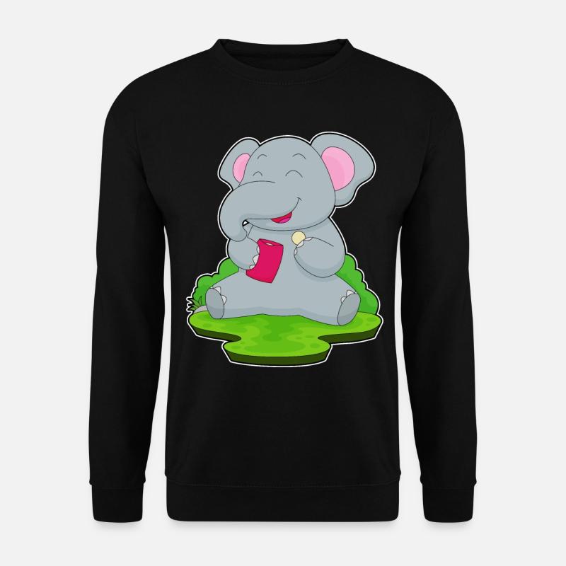 Elephant Chip Bag Chips - Unisex Sweatshirt - black