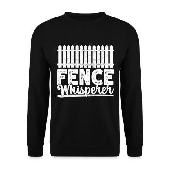 Installateur de clôtures Constructeur de clôtures Installateur de clôtures - Sweat-shirt Unisexe - noir - Devant - Alina (178cm) & Michal (187cm)