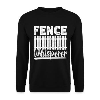 Installateur de clôtures Constructeur de clôtures Installateur de clôtures - Sweat-shirt Unisexe - noir - Devant - Alina (178cm) & Michal (187cm)