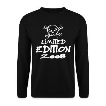Limited Edition 2008 Birthday 2008 Born - Unisex Sweatshirt - black - Front - Alina (178cm) & Michal (187cm)