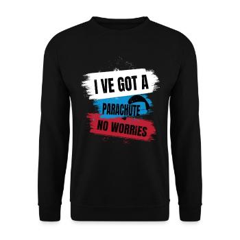 Solitude Up in the Sky – Paragliding - Unisex Sweatshirt - black - Front - Alina (178cm) & Michal (187cm)