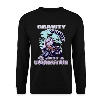 Gravity Is Just a Suggestion – Paragliding - Unisex Sweatshirt - black - Front - Alina (178cm) & Michal (187cm)
