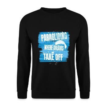 Paragliding: Where Dreams Take Off - Unisex Sweatshirt - black - Front - Alina (178cm) & Michal (187cm)