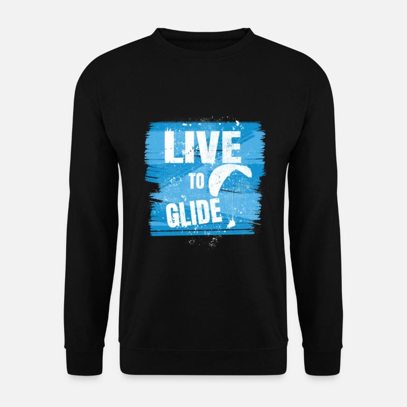Live to Glide – Paragliding Passion - Unisex Sweatshirt - black