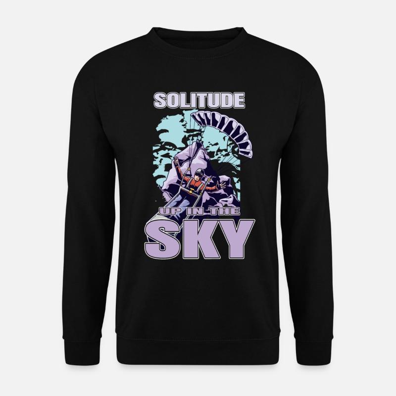 Solitude dans le ciel – Parapente - Sweat-shirt Unisexe - noir