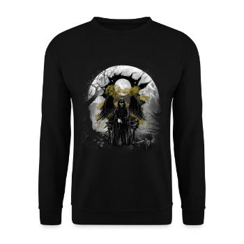 mystical halloween ghost ghost ghost - Unisex Sweatshirt - black - Front - Alina (178cm) & Michal (187cm)