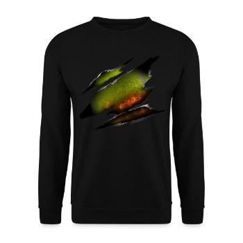 Drôle de joueur de tennis raquette feu - Sweat-shirt Unisexe - noir - Devant - Alina (178cm) & Michal (187cm)