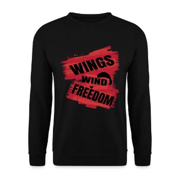 Ailes, vent, liberté – Paragliding Spirit - Sweat-shirt Unisexe - noir - Devant - Alina (178cm) & Michal (187cm)