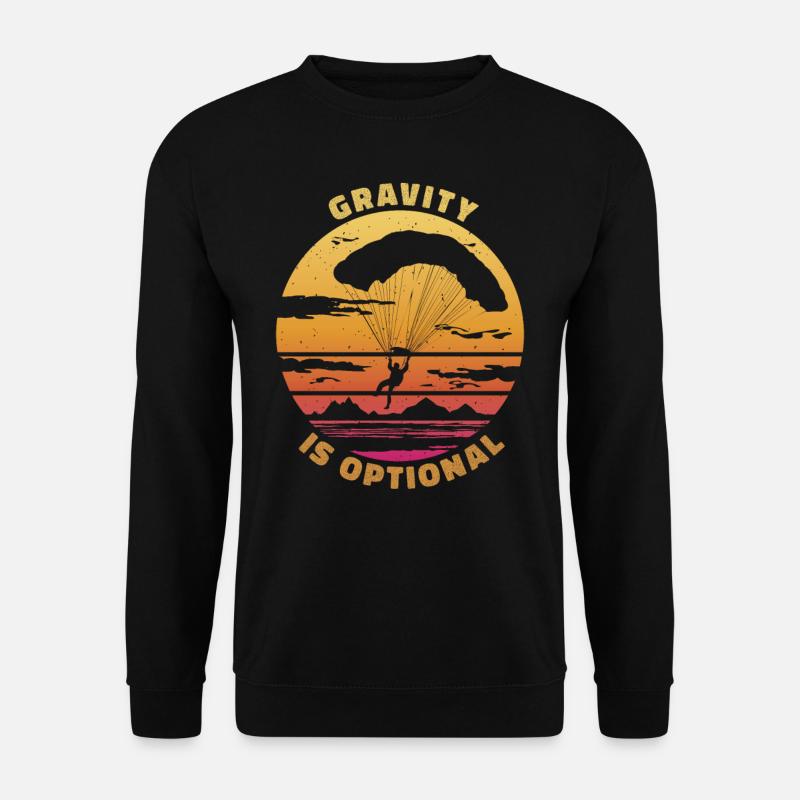 Gravity Is Optional – Paragliding Freedom - Unisex Sweatshirt - black