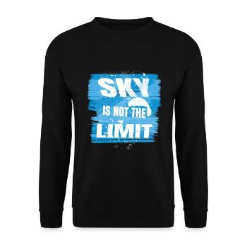 Sky Is Not the Limit – Paragliding Adventure - Unisex Sweatshirt - black - Front - Alina (178cm) & Michal (187cm)
