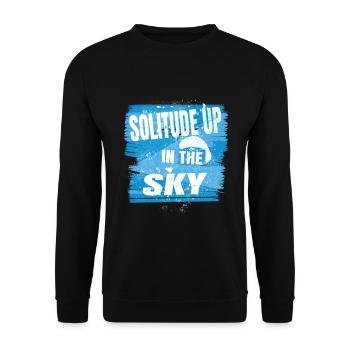 Solitude Up in the Sky – Paragliding Serenity - Unisex Sweatshirt - black - Front - Alina (178cm) & Michal (187cm)