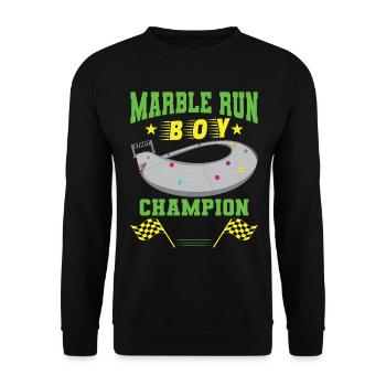 MARBLE RUN BOY - Unisex Sweatshirt - black - Front - Alina (178cm) & Michal (187cm)