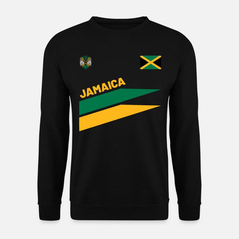Jamaica Jamaika Rasta Raggea Rastafari Flagge - Unisex Pullover - Schwarz