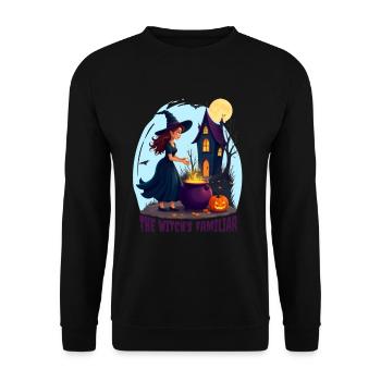 Magical Witches Outfit Women's Halloween - Unisex Sweatshirt - black - Front - Alina (178cm) & Michal (187cm)