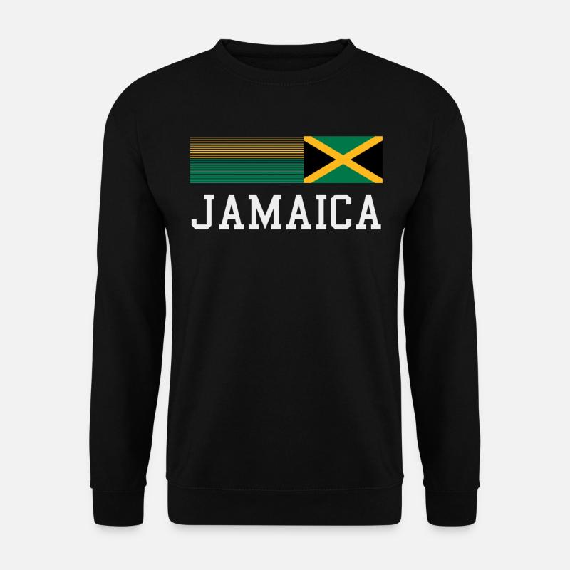Jamaica Jamaika Rasta Raggea Rastafari Flagge - Unisex Pullover - Schwarz