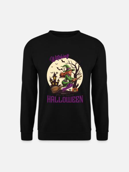 Fröhliches Hexen Halloween Outfit Damen - Unisex Pullover - Schwarz